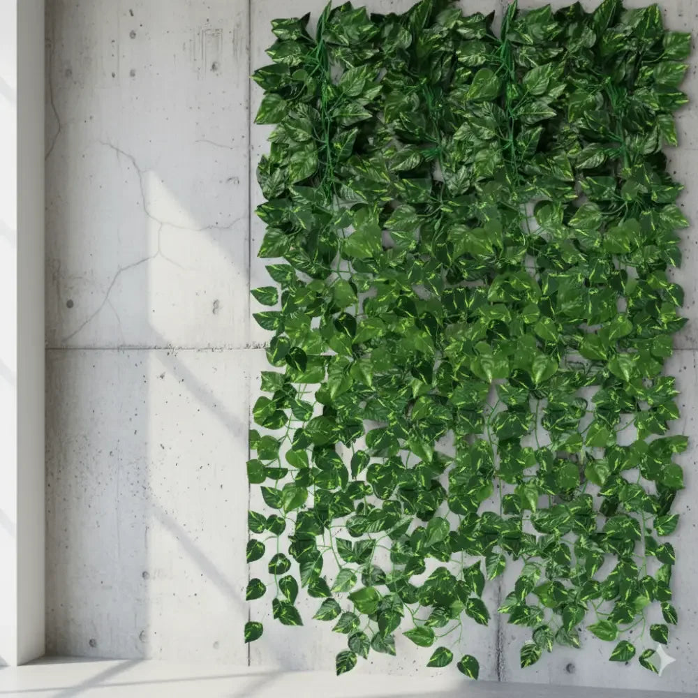 12/24/36 Pcs Artificial Ivy Leaves Garland | Realistic Greenery Hanging Plant Vine Decor - Ninjanew