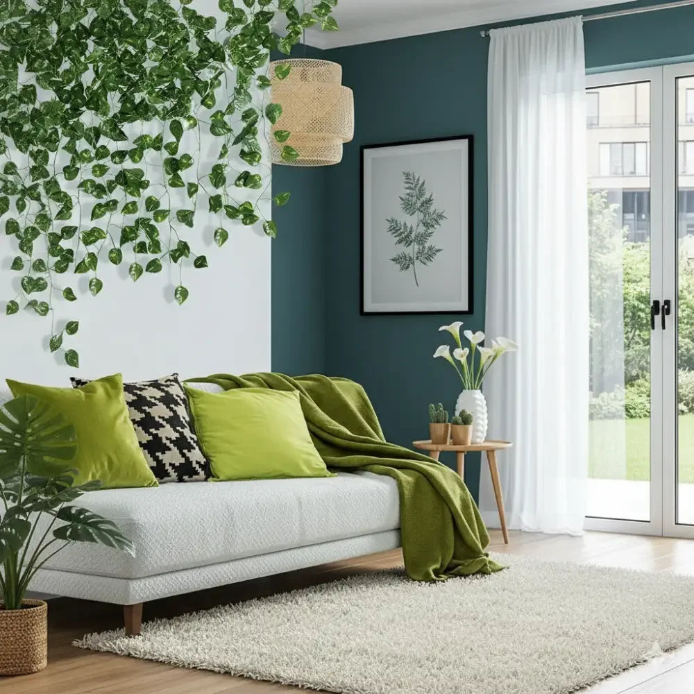 12/24/36 Pcs Artificial Ivy Leaves Garland | Realistic Greenery Hanging Plant Vine Decor - Ninjanew