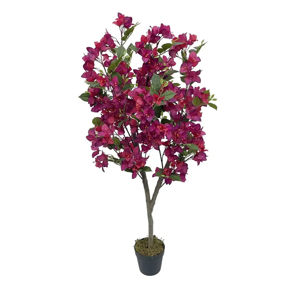 3.94FT Artificial Bougainvillea Tree | Rose Red Faux Tree for Studio, Home & Patio Decor - Ninjanew