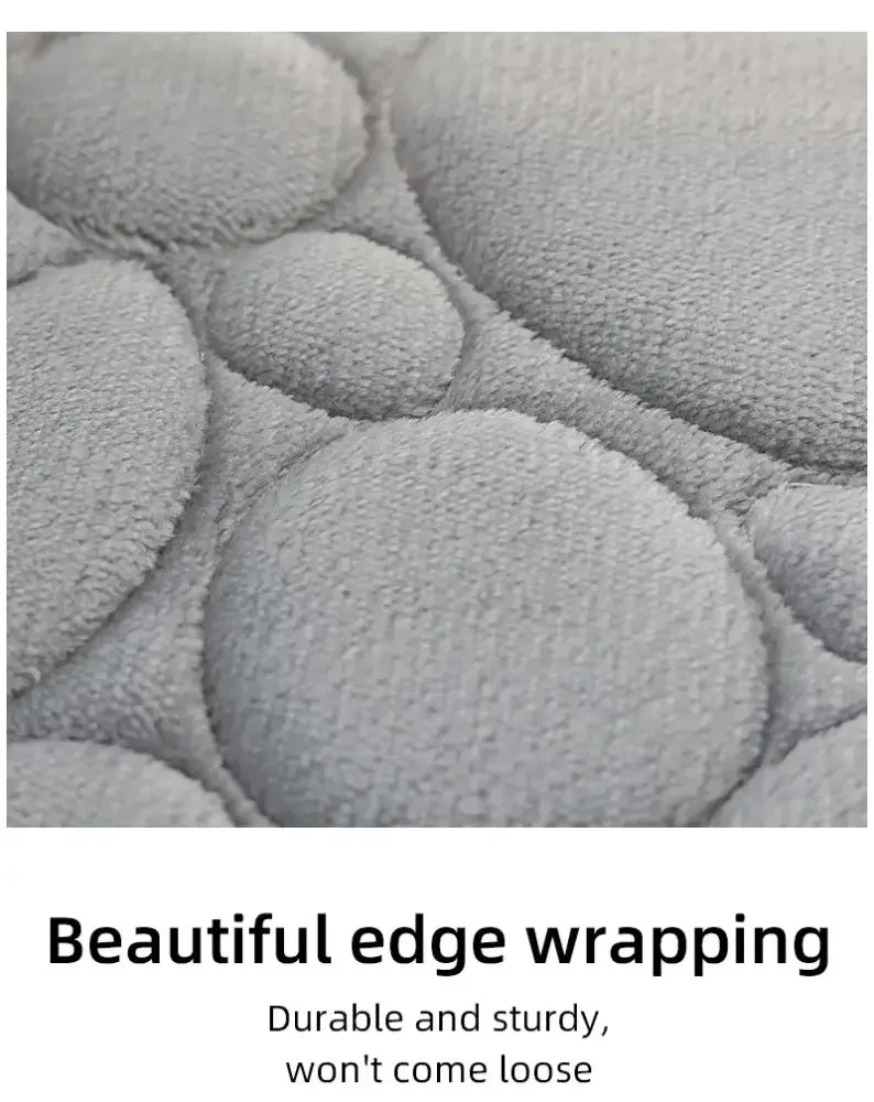 3-Piece Solid Color Simple Bathroom Mat Set Water-Absorbent, Non-Slip, Soft Microfiber - Ninjanew