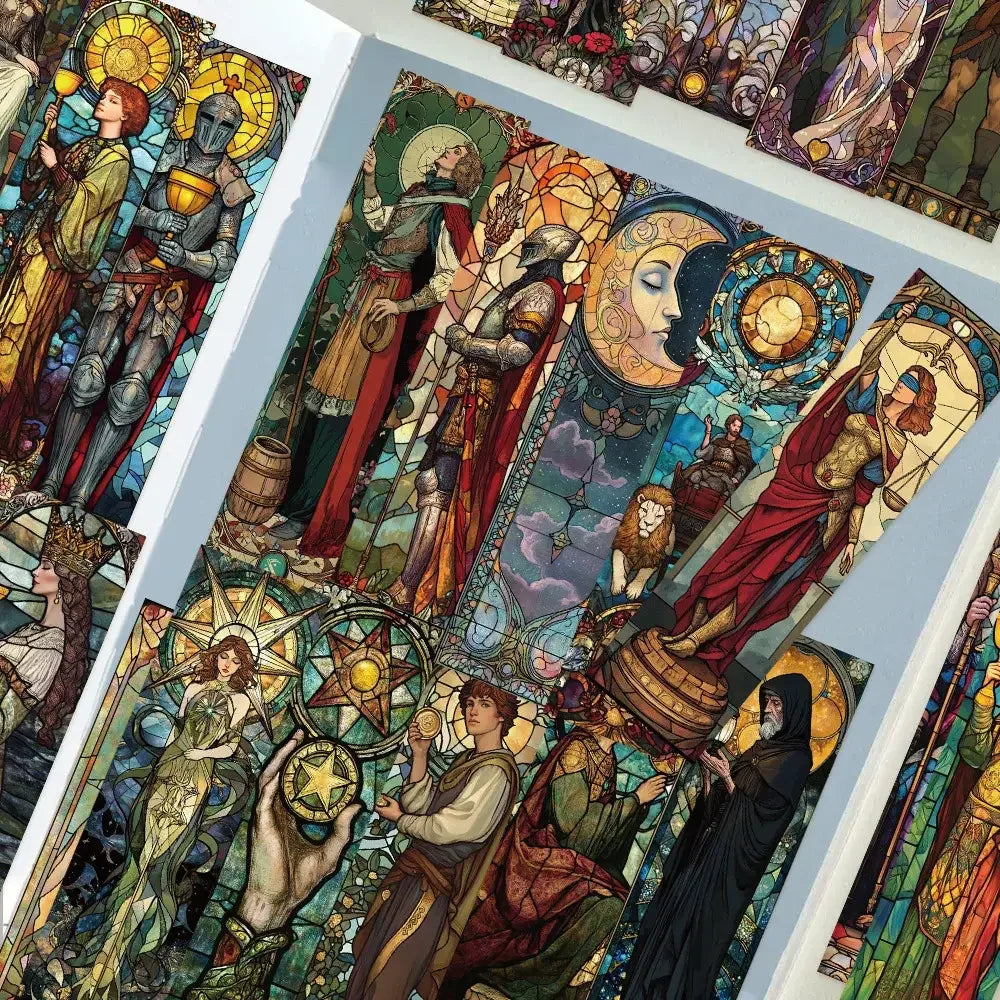 30Pcs Stained Glass Tarot Bookmarks - Ninjanew