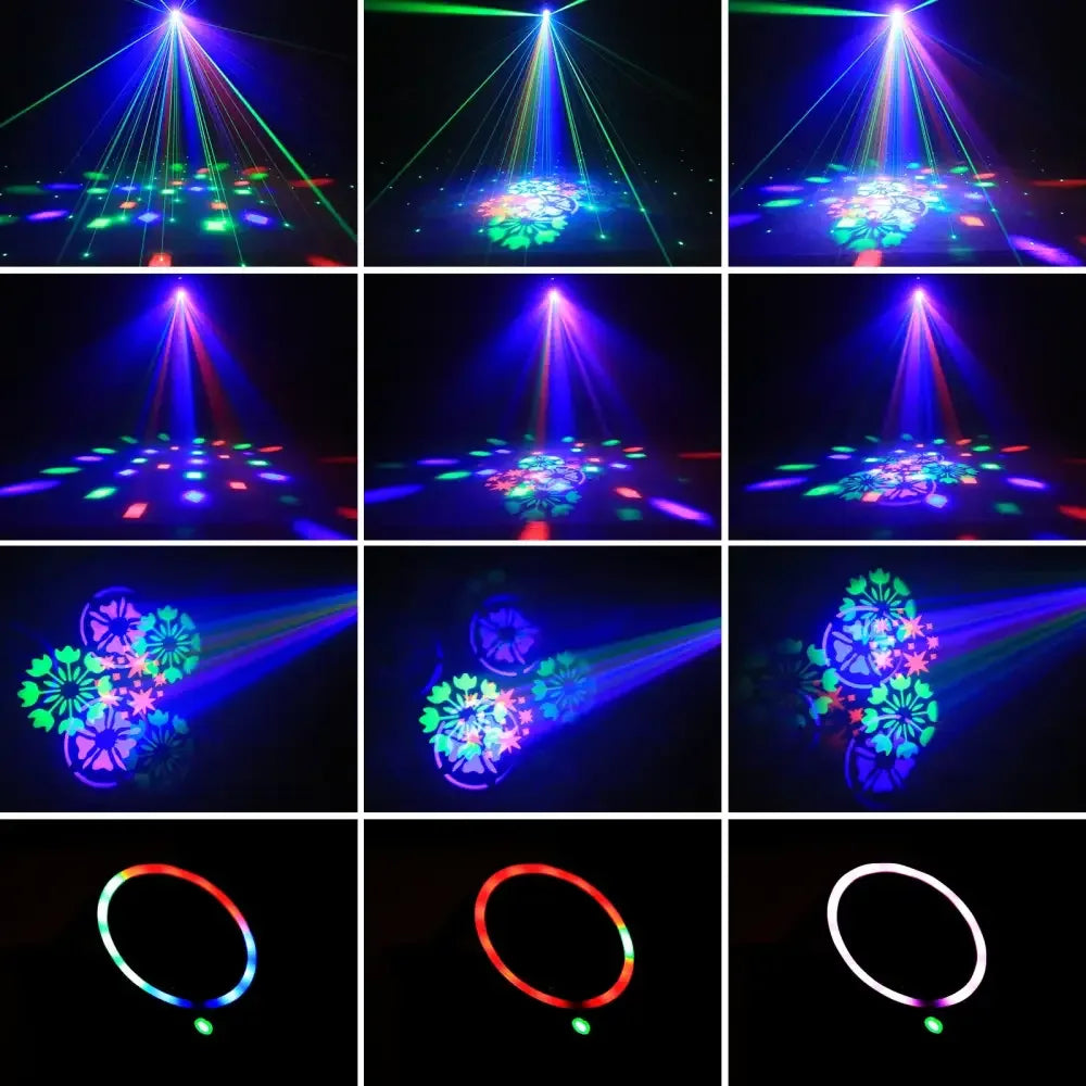 30W RGB Moving Head Light DMX, Sound Activated Beam Pattern Projector - Ninjanew