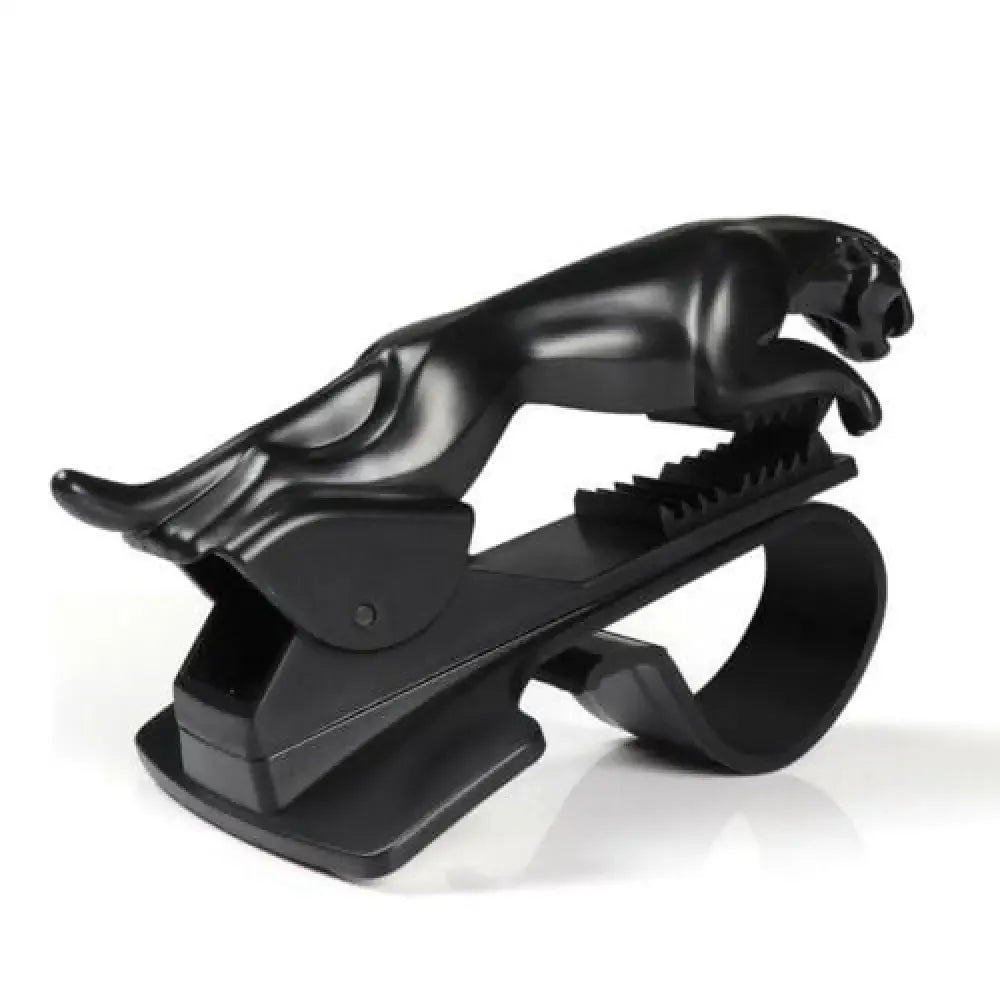 360° Rotating Leopard Car Phone Holder - Black