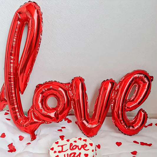 407pcs Love Balloon & Rose Petal Set Valentine's Anniversary Decoration -