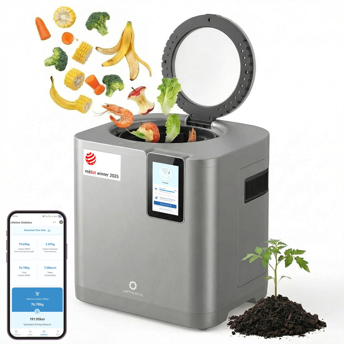 Composteur de cuisine WiFi Revive R800 5L