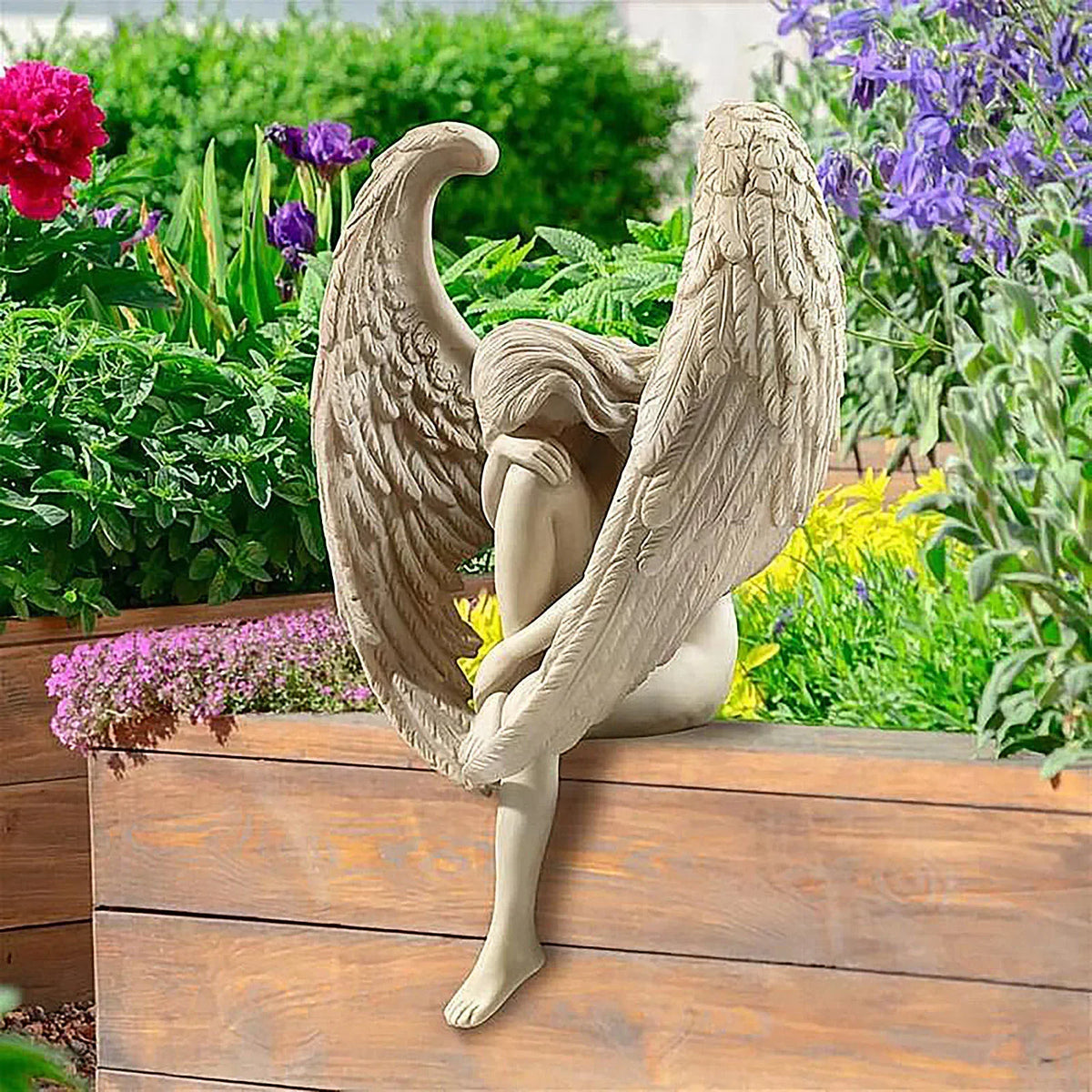 Redemption Angel Statue Hand-Cast Religious Guardian Sculpture