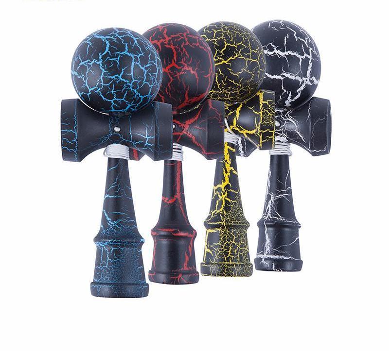 Wooden Kendama Toy – Crack Design Beech Wood Ball Game for Kids & Adults, Outdoor Skill Sports Toy