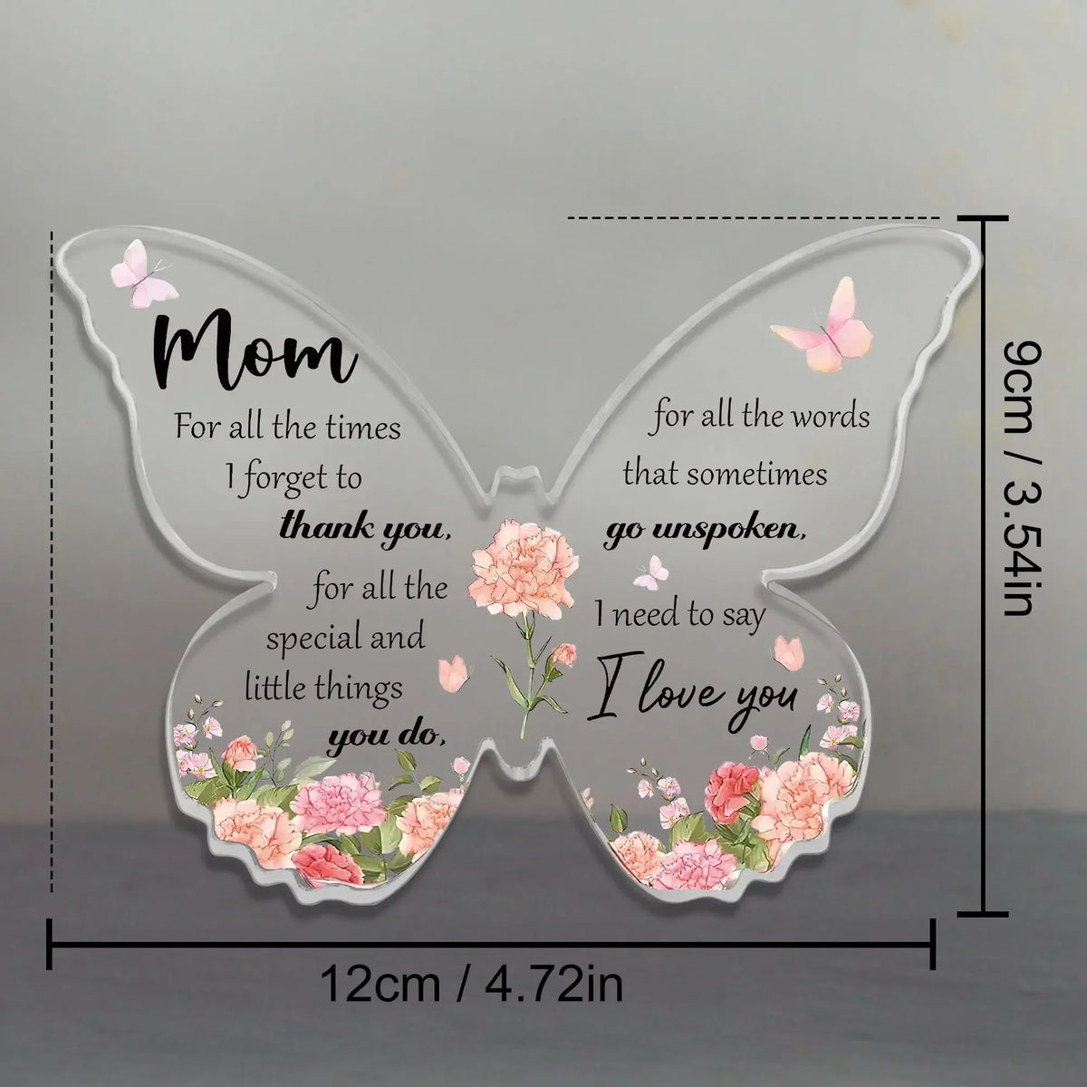 Delicate Butterfly Acrylic Mom Gift Birthday & Mother’s Day Desk Decoration -