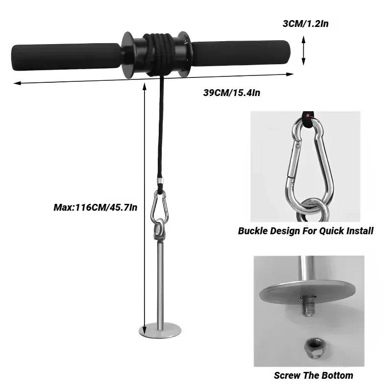 Forearm Blaster & Wrist Roller Heavy-Duty Arm Strength Trainer - Striped