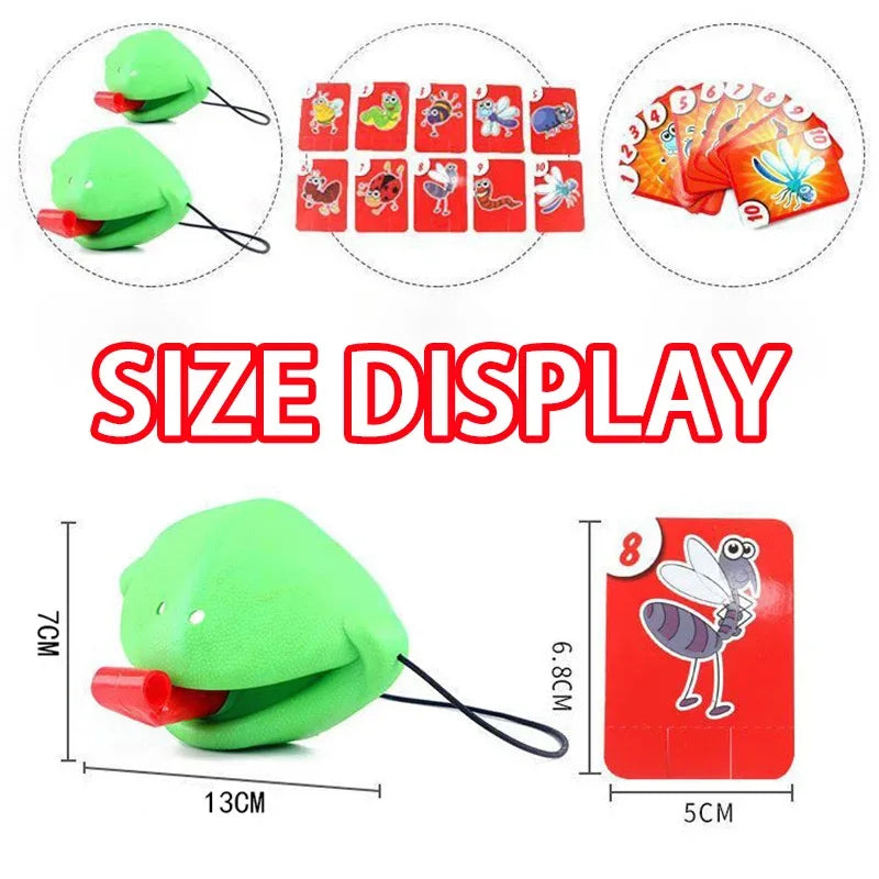 Frog Lizard Mask Tongue Game Interactive Family Party Board Game & Toy - 2 Person Battle