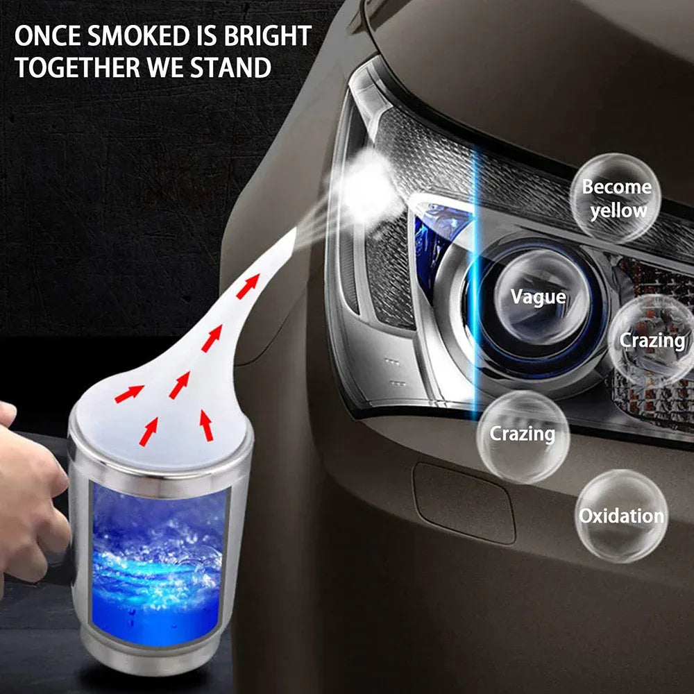 Car Headlight Restoration Kit – 800ml Liquid Polymer Scratch Remover & Polishing Fluid
