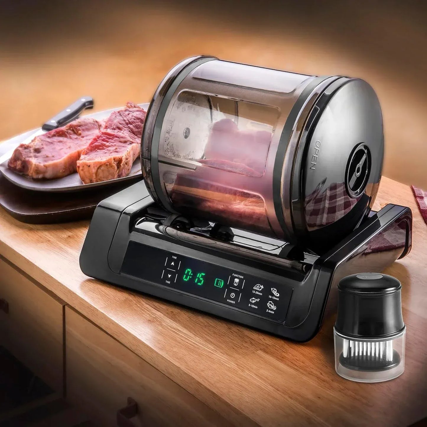 15-Minute Vacuum Tumbler Marinator | super Fast Meat & Vegetable Infusion System