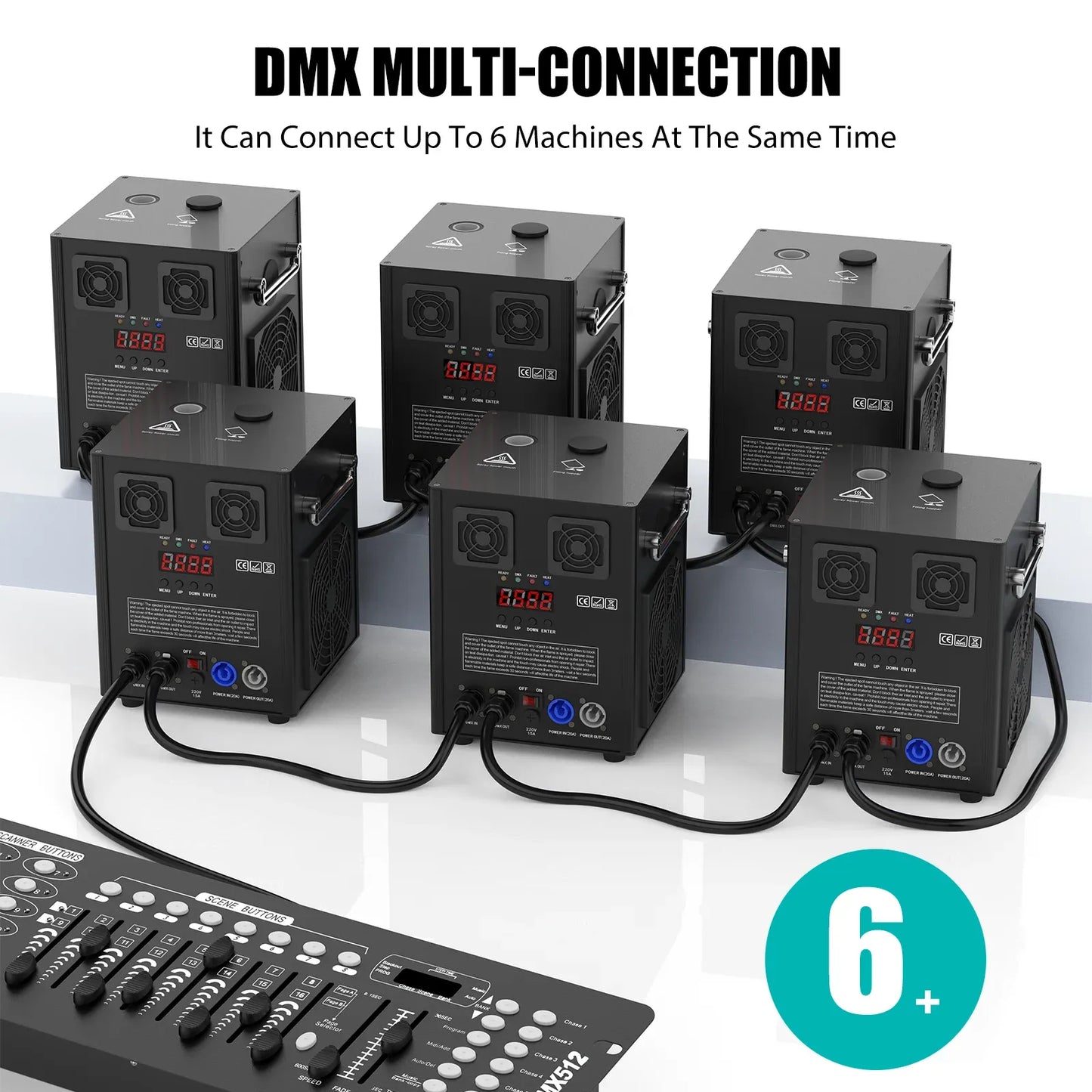700W Professional Cold Spark Machine with Flight Case | 5.5m DMX/Remote Control Stage Firework Effect