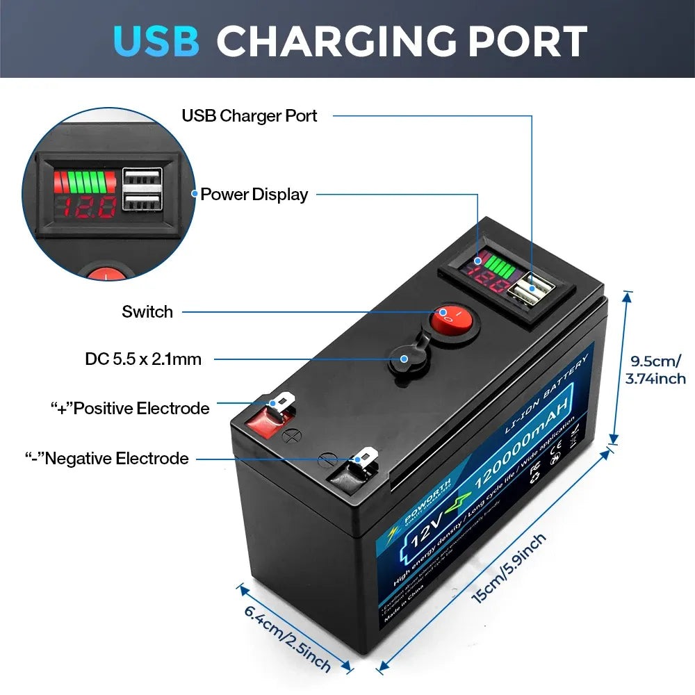 High-Quality 12V 150Ah Lithium Battery with Smart BMS, Deep Cycle for Solar, RV, Marine & Off-Grid