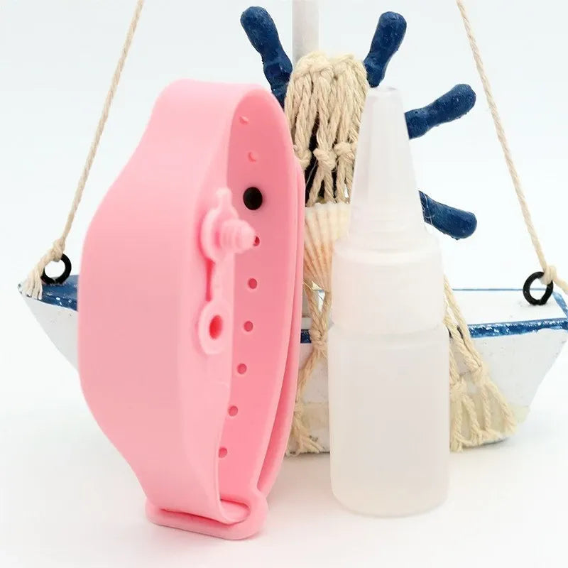 Bracelet distributeur de gel hydroalcoolique – 15 ml silicone 6 couleurs