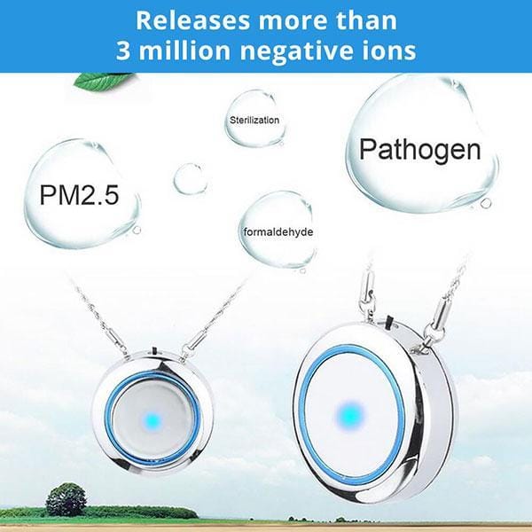 Personal Wearable Air Purifier Ionizer Necklace