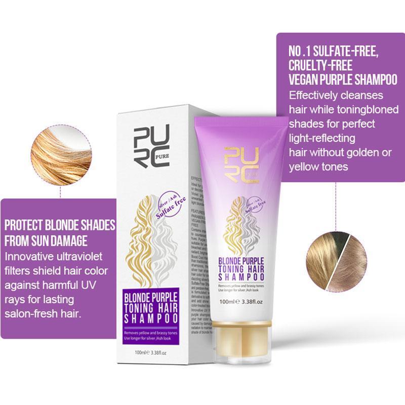 Purple Shampoo for Blonde Hair Removes Brassy Yellow Tones