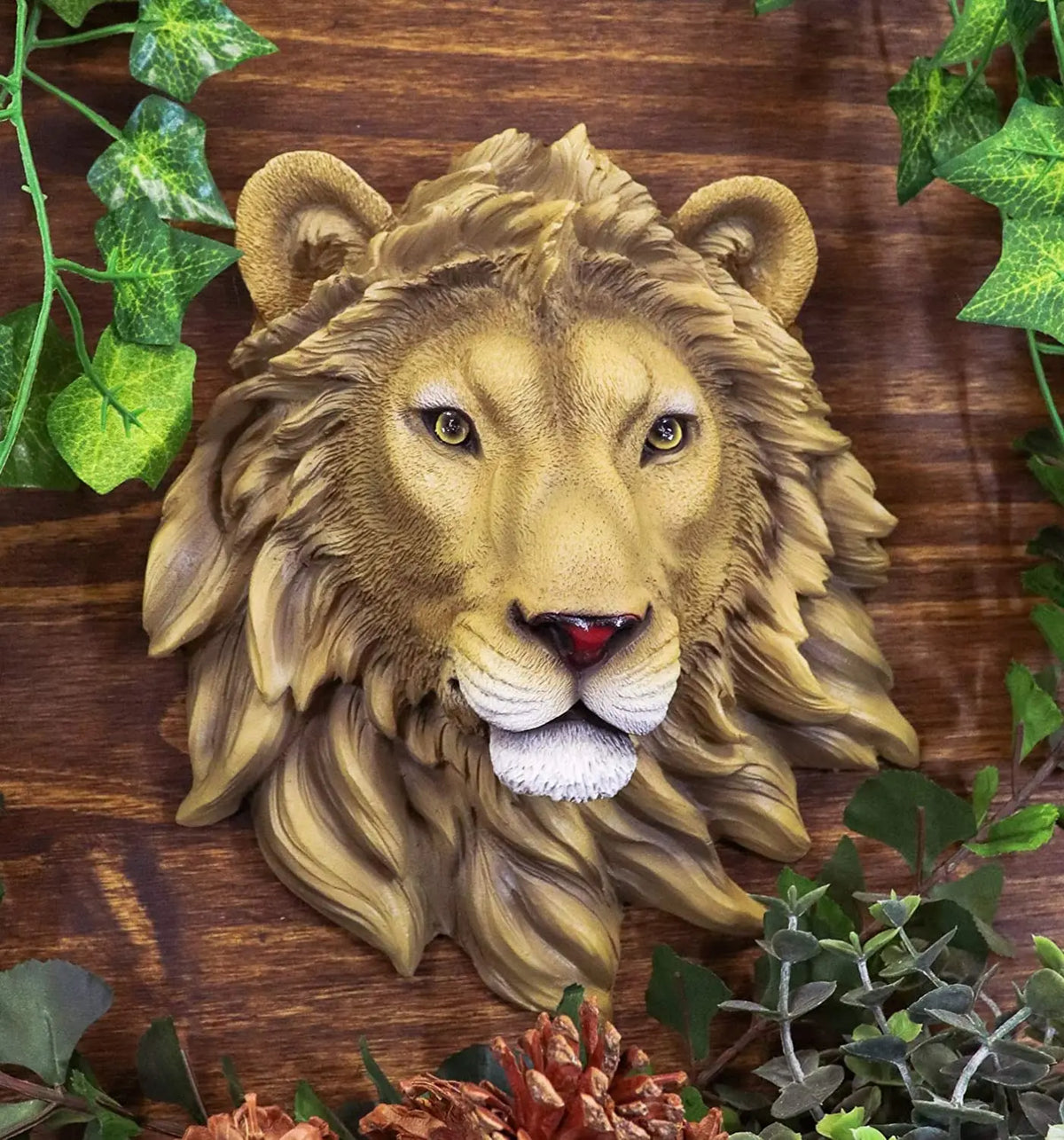 Scandinavian Style Animal Head Wall Sculpture Lifelike Resin Wall Decor