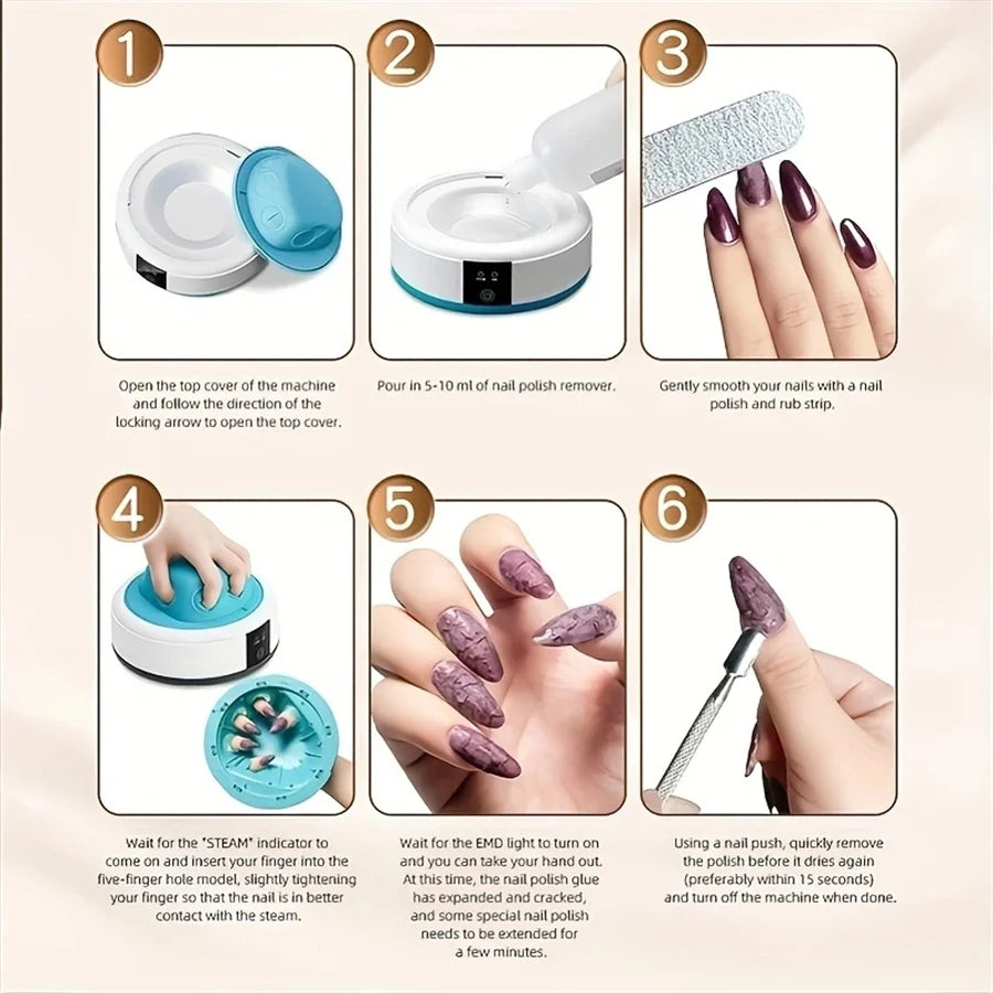 Steam Nail Polish Remover Machine