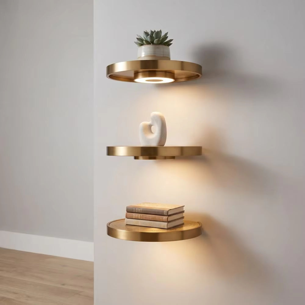 🔥Sale Ends Today - Floating Wall Shelf with Built in LED Light