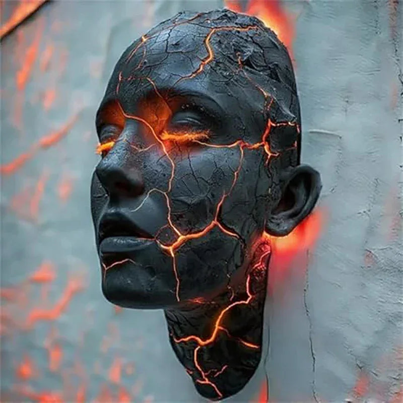 Cracked Soul Wall Light – Modern Sculptural Art Lamp -