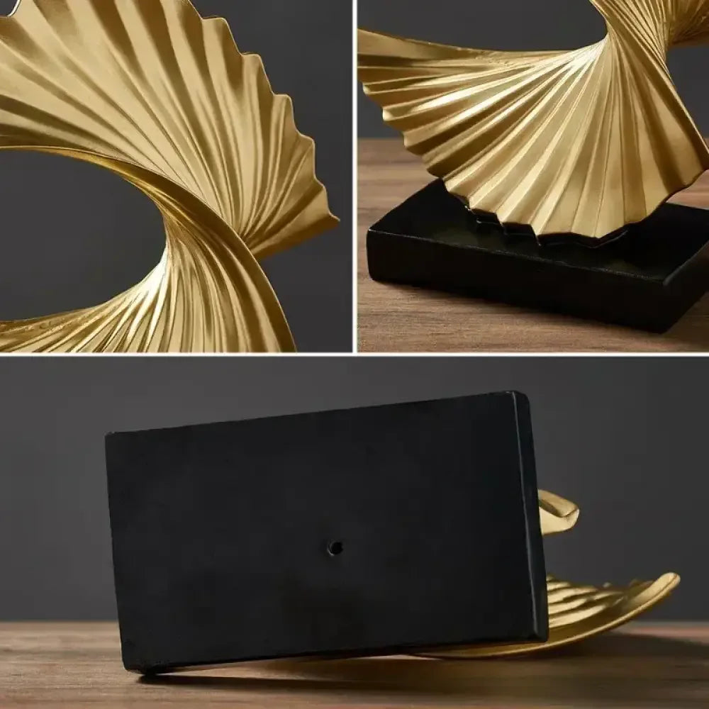 Abstract Modern Art Sculpture - Golden