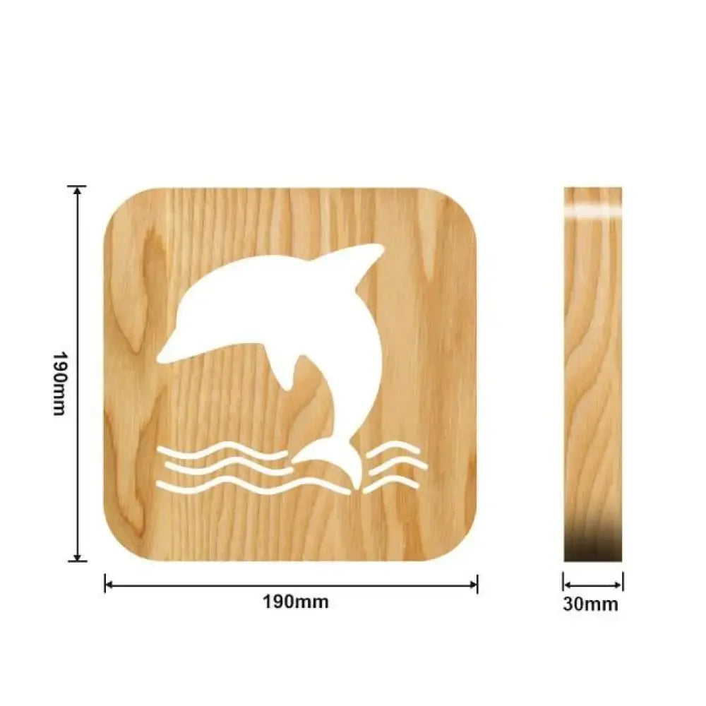 Animal Paw Print Night Light - Dolphin
