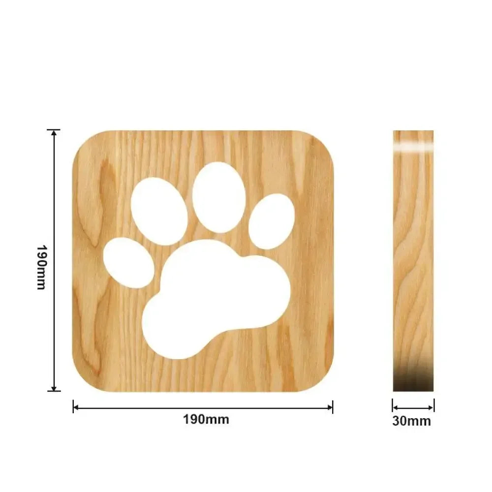 Animal Paw Print Night Light - Cat