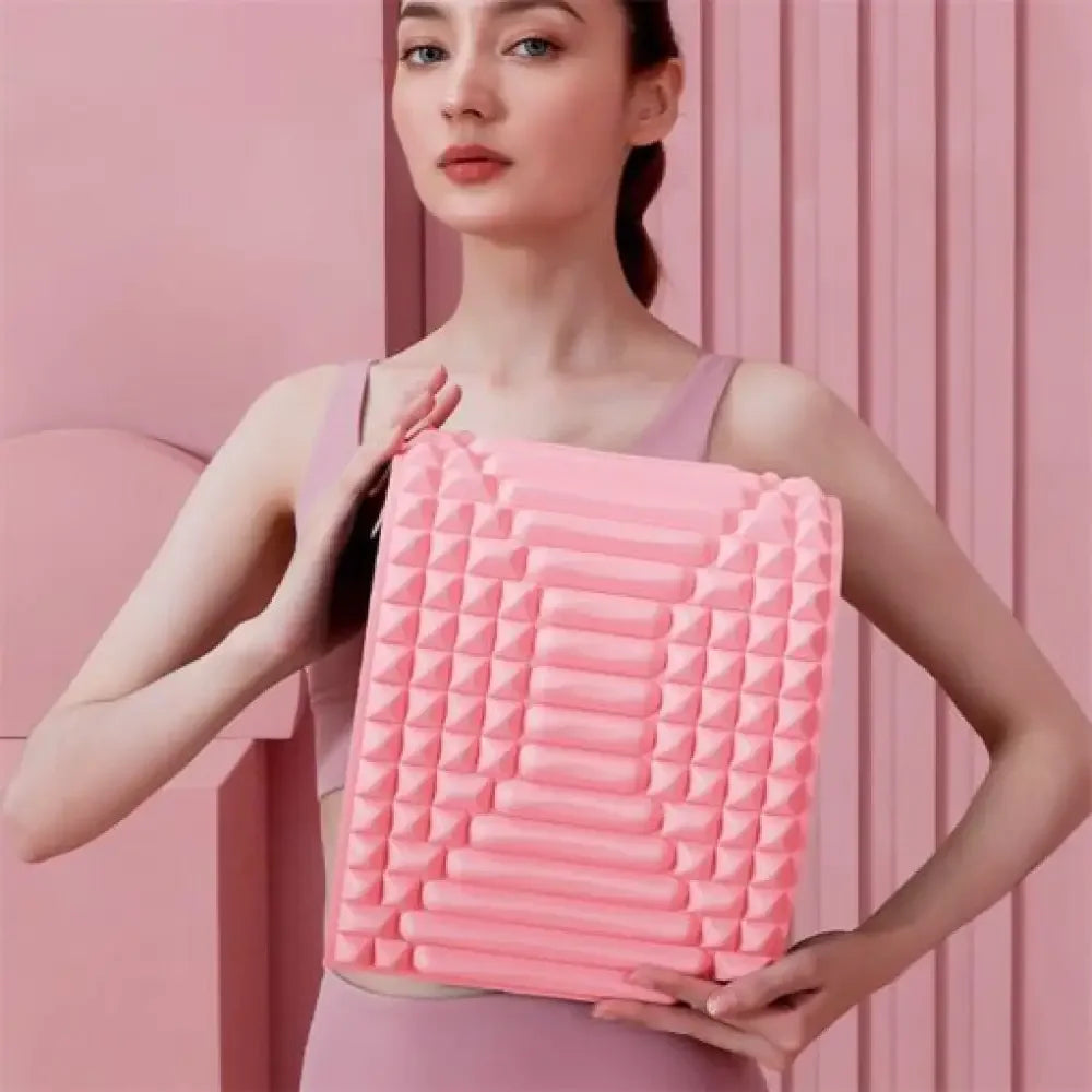 Back Stretcher Pillow Neck Lumbar Support Massager - Pink