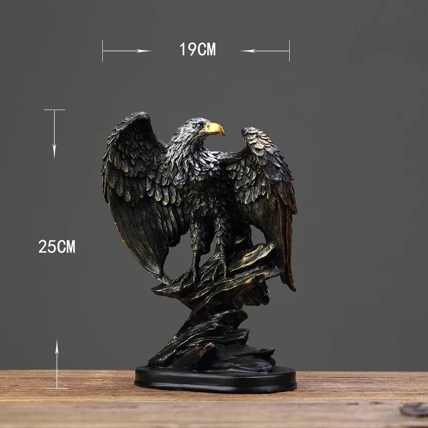 Bronze Resin Eagle Collectible Decorative Eagle Statue