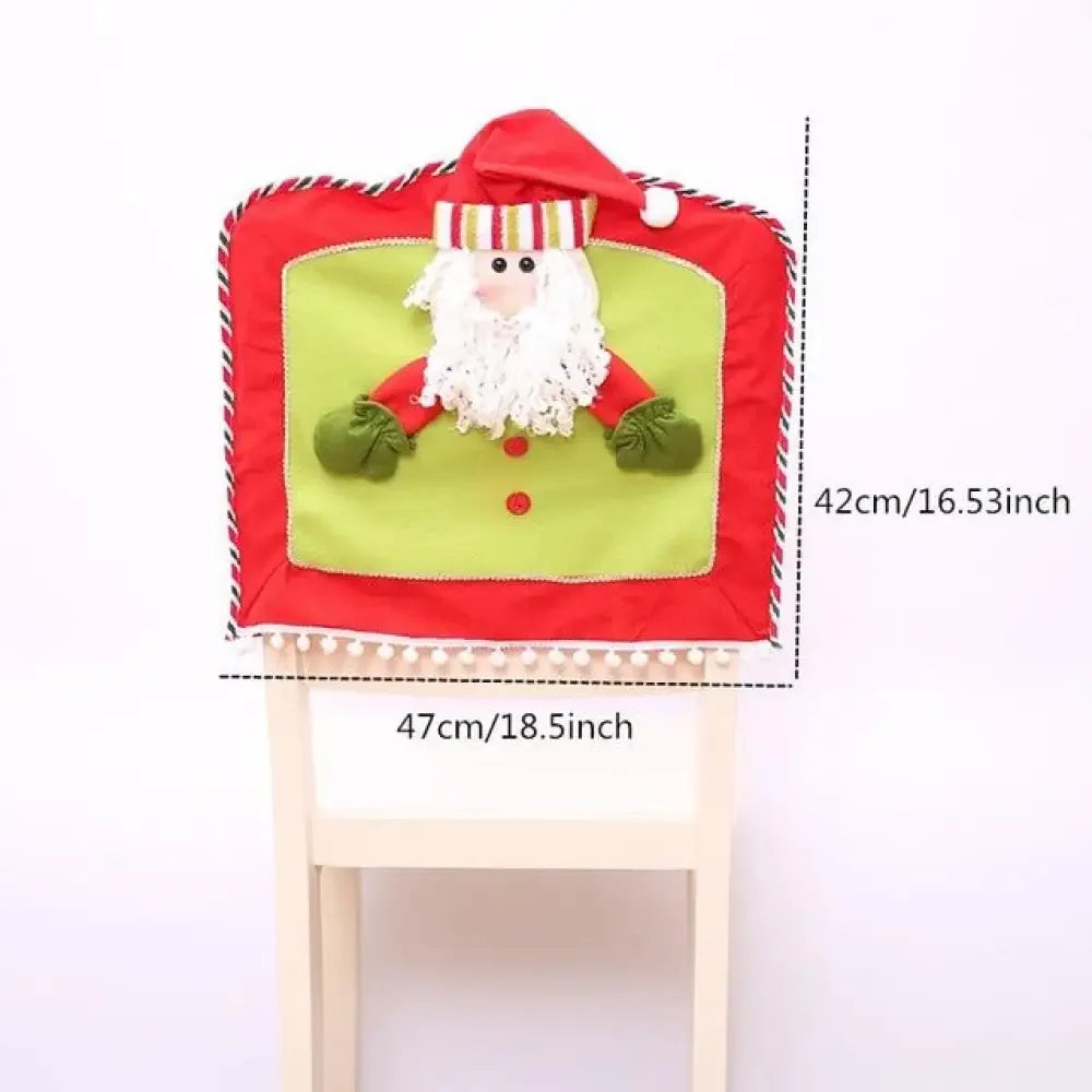 Christmas Chair Covers - beard santa claus