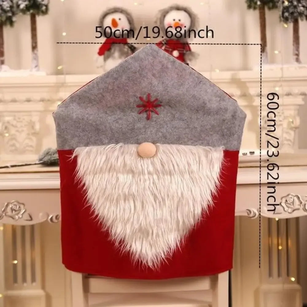 Christmas Chair Covers - grey faceless