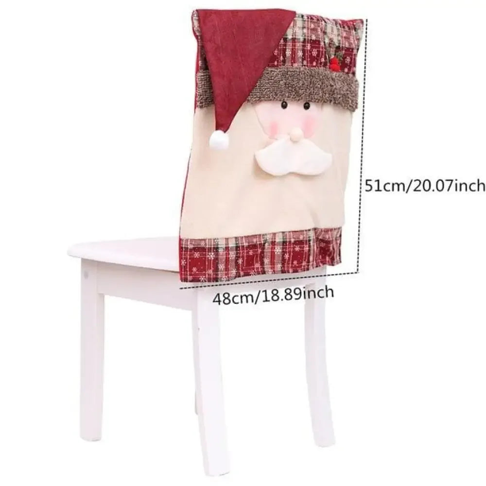 Christmas Chair Covers - snowflower santa