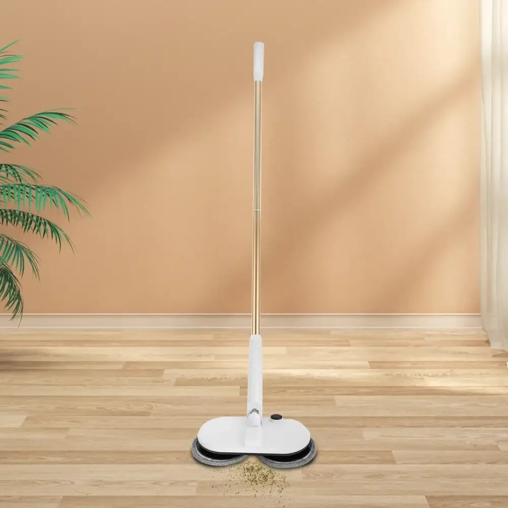 Cordless Electric Spin Mop | Rechargeable Lithium Battery, Adjustable Height & 4 Microfiber Pads -