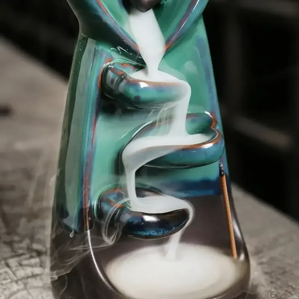 Creative Ceramic Lover Backflow Incense Burner Romantic Censer & Stick Holder Home Decor -