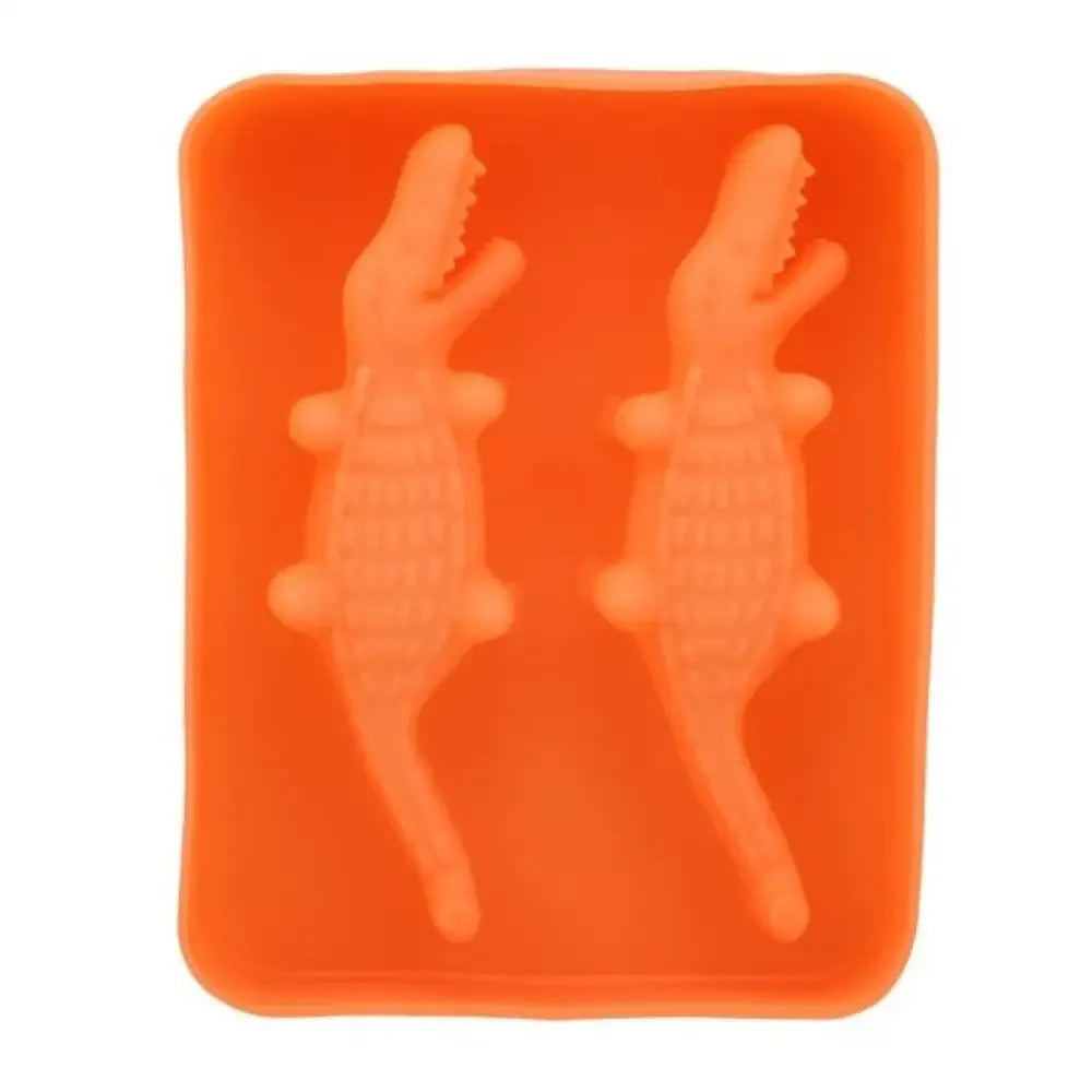 Crocodile Ice Cube Mold - Orange