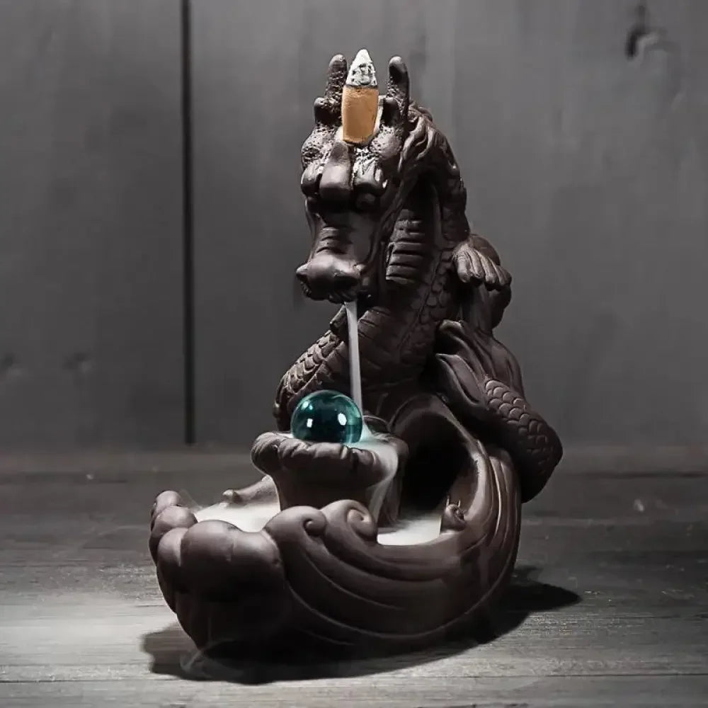 Crystal Dragon Incense Burner -