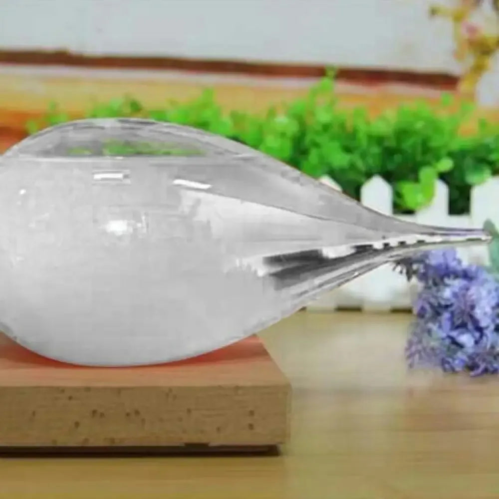 Crystal Transparent Storm Glass Water Drop Barometer Weather Forecast Desktop Decor -