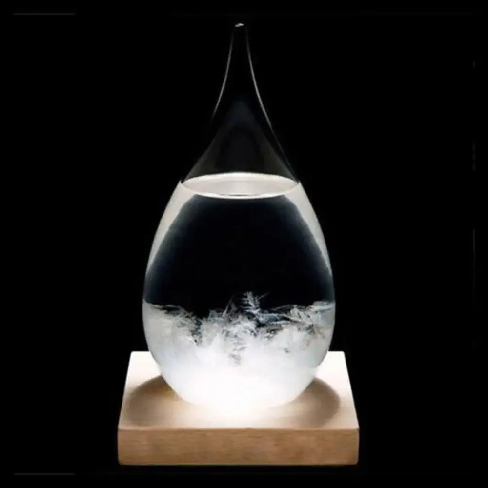 Crystal Transparent Storm Glass Water Drop Barometer Weather Forecast Desktop Decor -