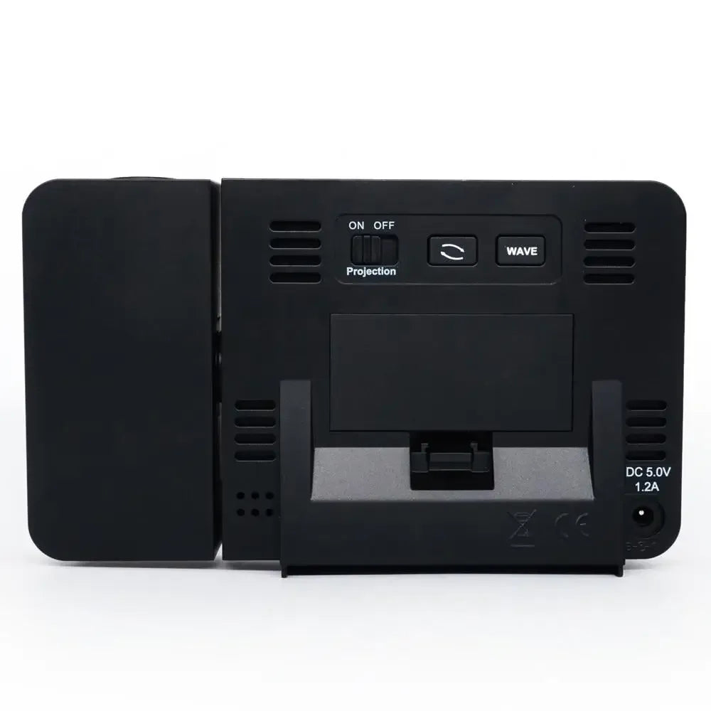 Digital Projection Alarm Clock with USB Charger | Dimmable LED Display, Thermometer & Dual Alarm -