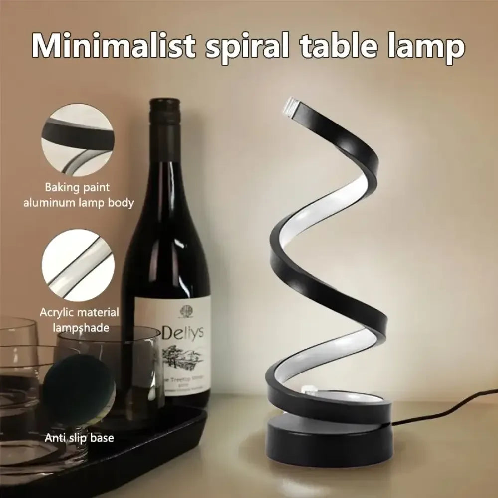 Dimmable Modern Night Light - Spiral Shape