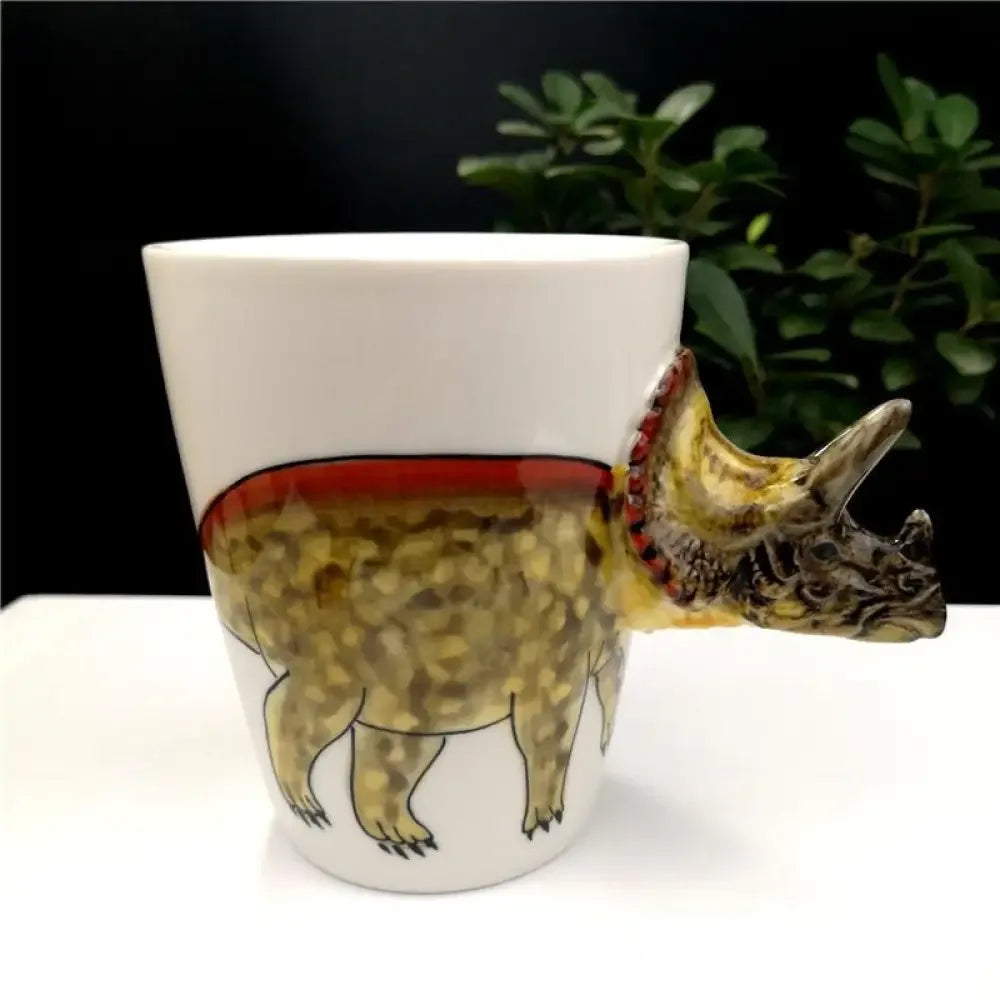 Dinosaur ceramic mug - Triceratops