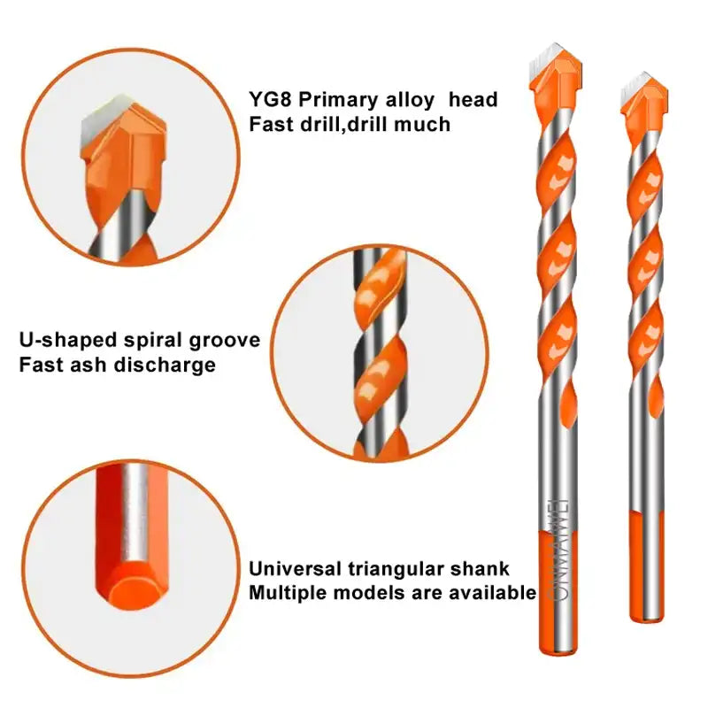 Heavy-Duty Drill Bit Set – For Metal, Tile, Concrete, Glass & Wood