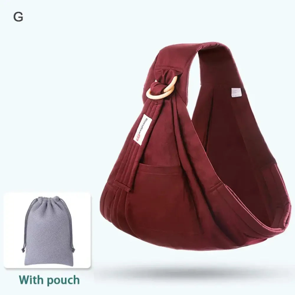 Dual-Use Baby Wrap Sling – Nursing Cover & Infant Carrier - Dark Red