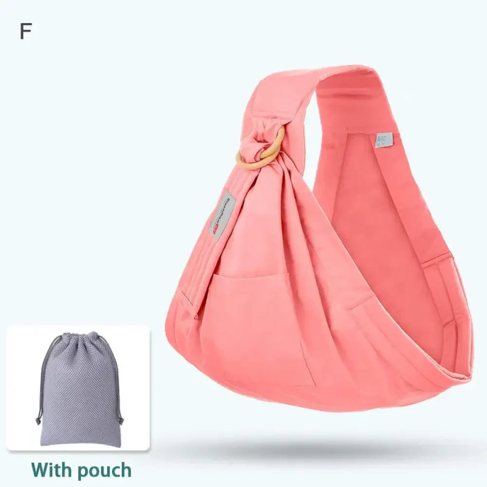 Dual-Use Baby Wrap Sling – Nursing Cover & Infant Carrier - Pink Simple