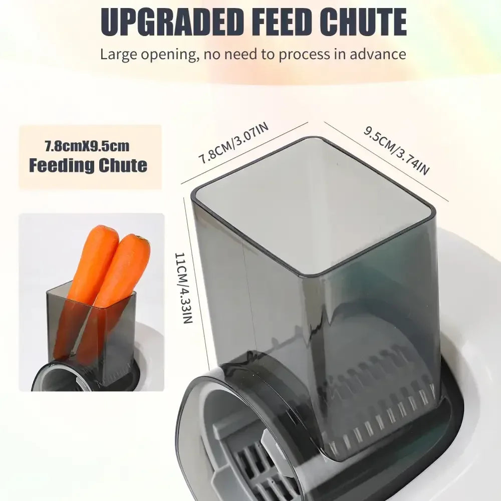 Electric Cheese Grater & Vegetable Slicer - WHITE