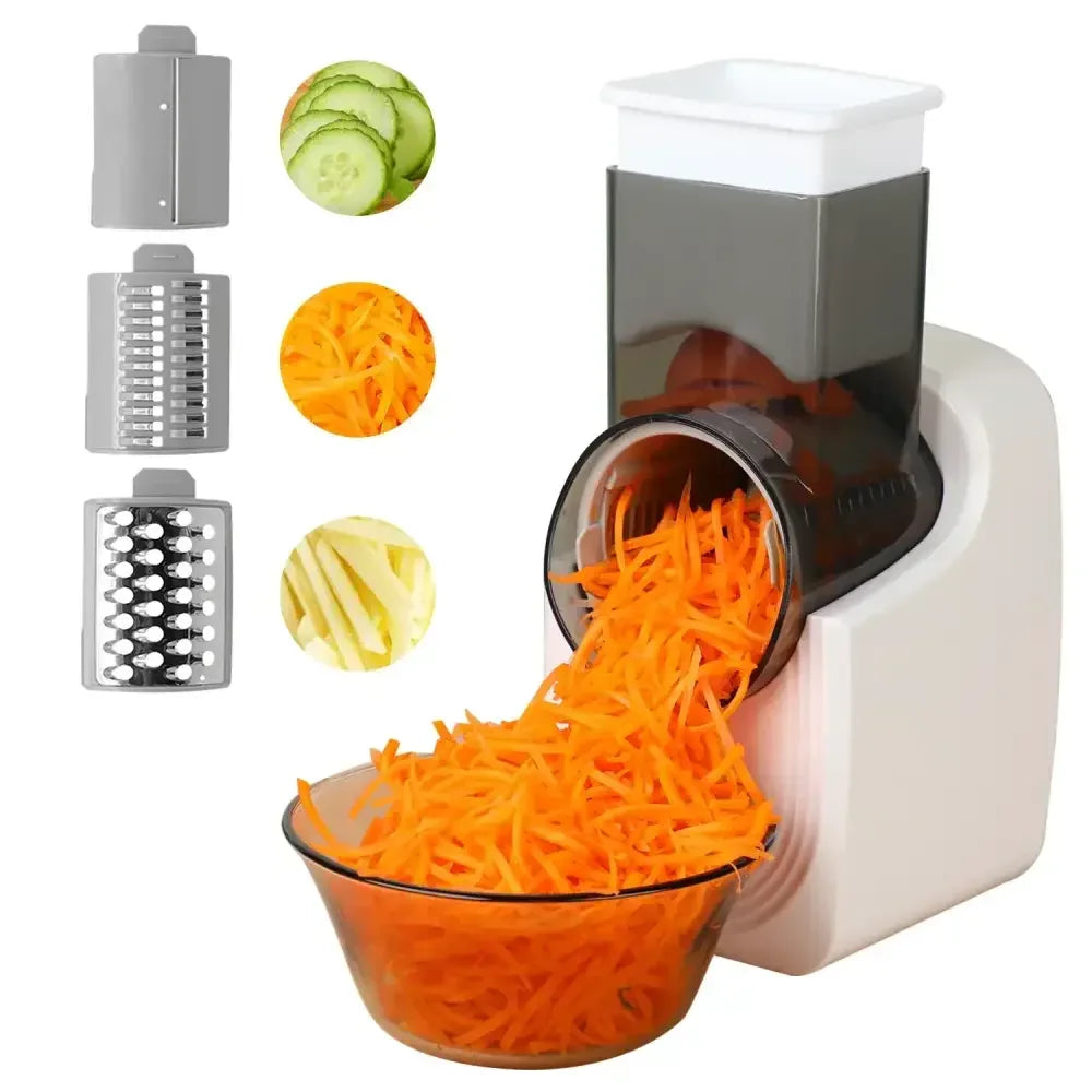 Electric Cheese Grater & Vegetable Slicer - WHITE