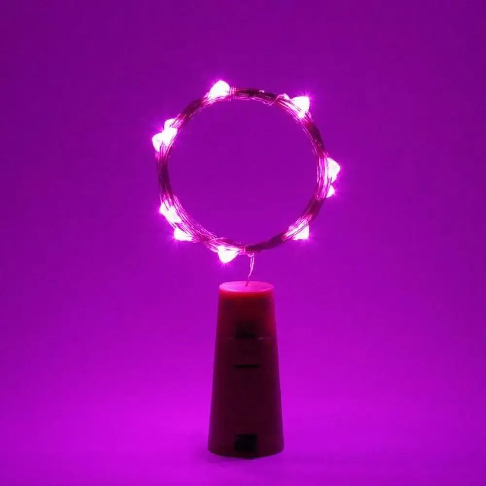 Fairy Wine Bottle Cork String Twinkle Lights - Blue / 2m 20LEDs