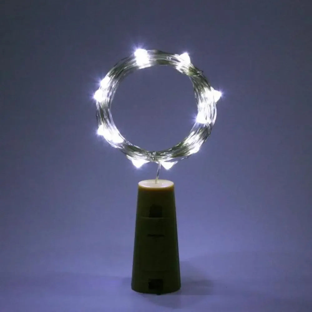 Fairy Wine Bottle Cork String Twinkle Lights - Blue / 2m 20LEDs