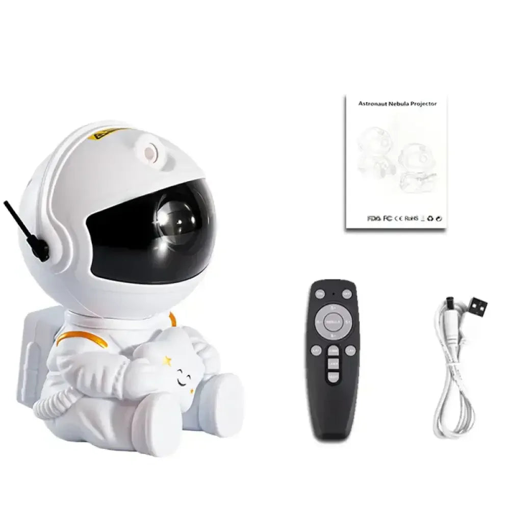 Galaxy Star Projector LED Night Light Starry Sky Astronaut Projectors Lamp - Stars White / USB Plug